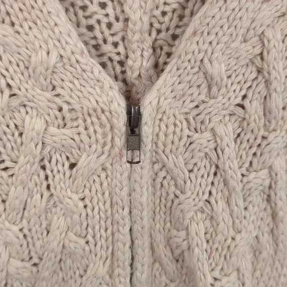 Lovestitch Leah‎ Poncho Cableknit Sweater Zip Cream size S/M Angora Blend - Picture 6 of 11